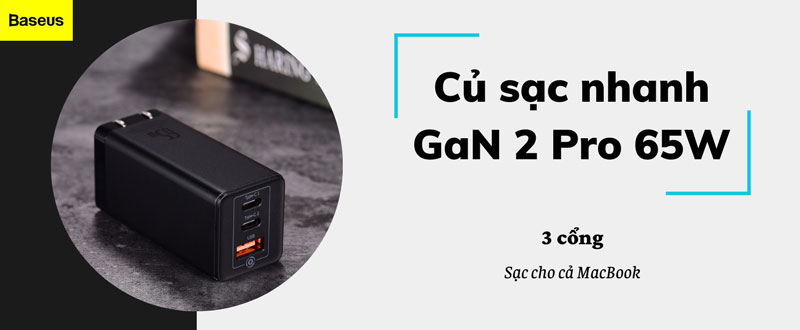Củ sạc nhanh GaN 2 Pro 65W