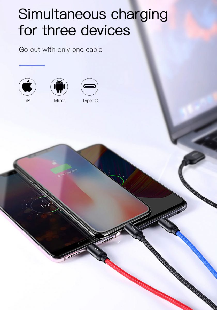 Sạc cùng lúc 3 thiết bị