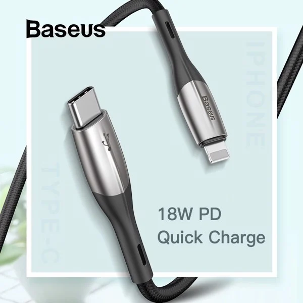 Cáp sạc nhanh Baseus Type-C to Lightning Horizontal PD Flash Charge 18W