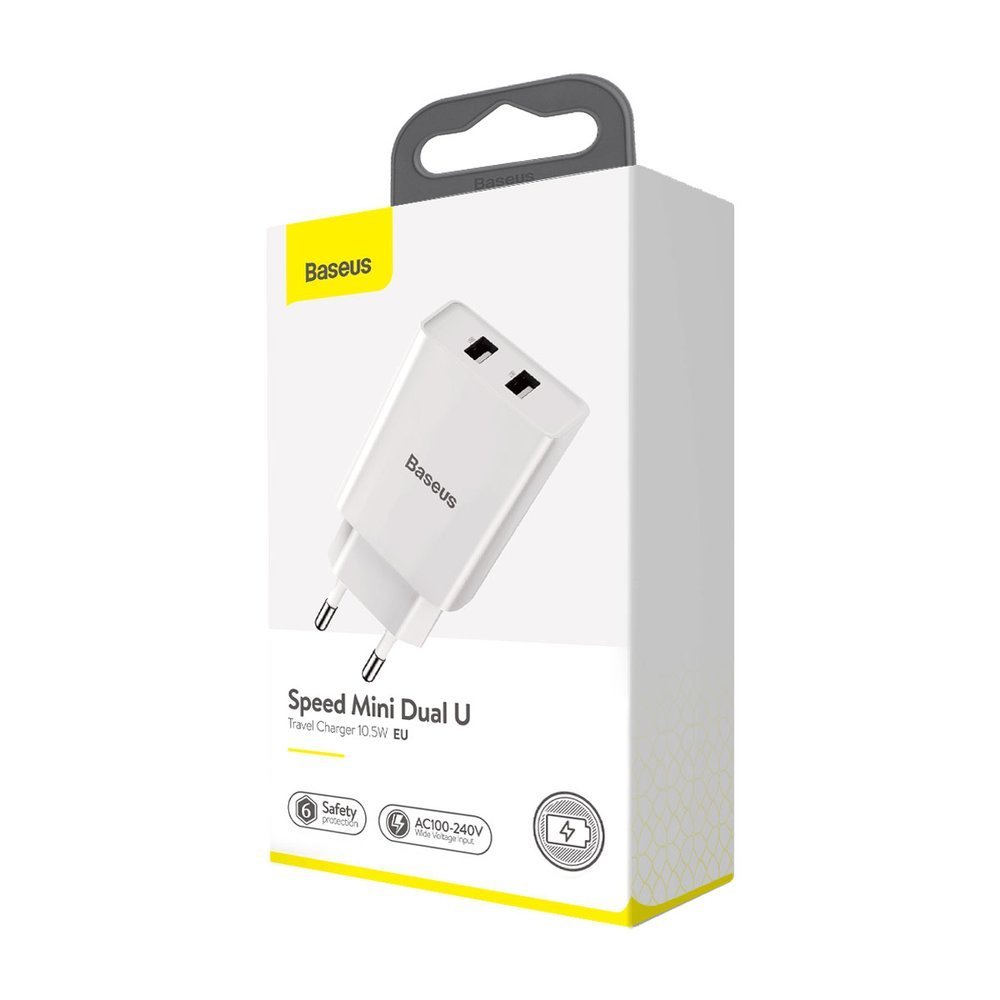 Củ sạc Baseus Speed Mini Dual U Travel Charger 2.1A 10.5W EU