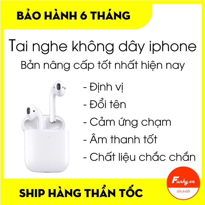 Tai nghe Bluetooth AirPods 2 Rep 1:1