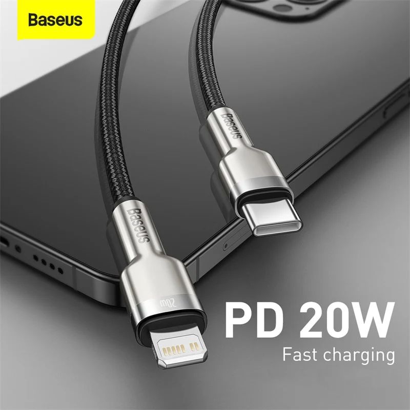 Cáp sạc nhanh 20W Type C to iPhone Baseus Metal Data siêu bền