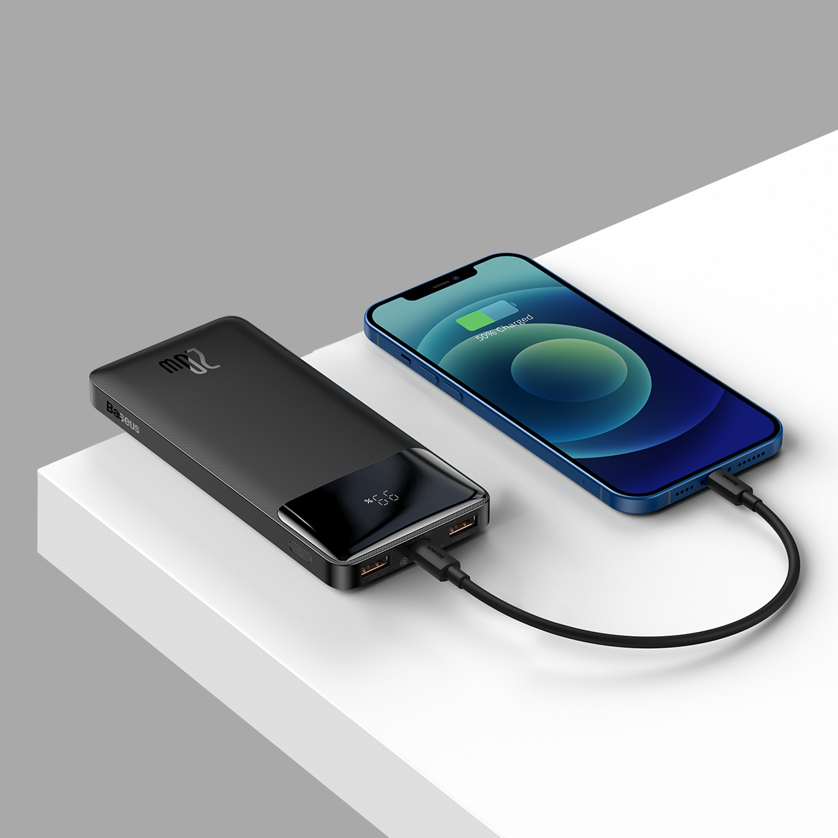 Sạc dự phòng 10.000 mAh Baseus Bipow 15W Digital Display Power Bank Fast Charge