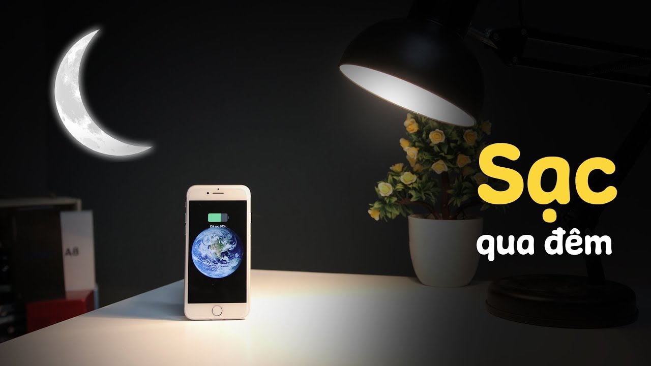 không nên sạc điện thoại qua đêm