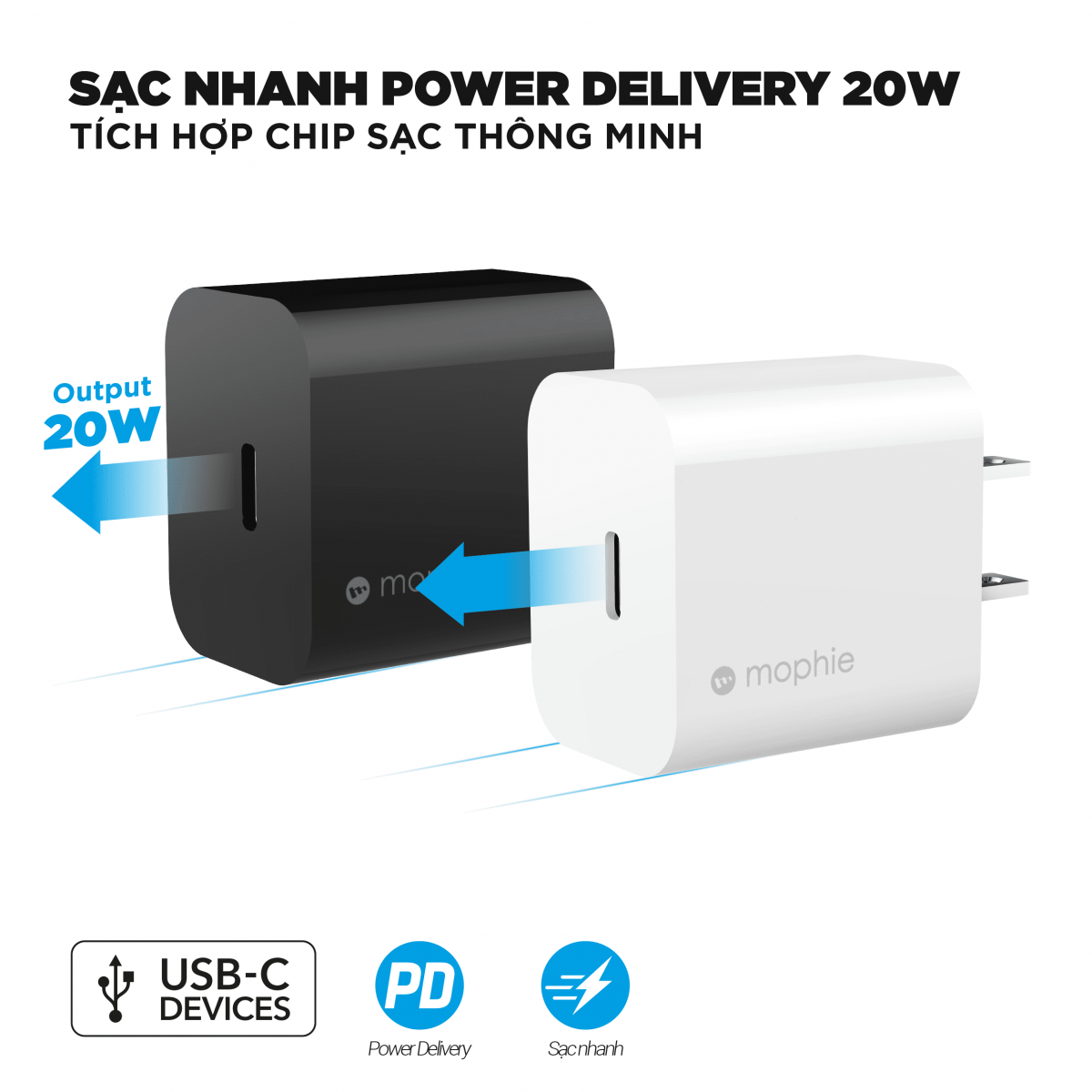 Sạc Type C PD Mophie 20W